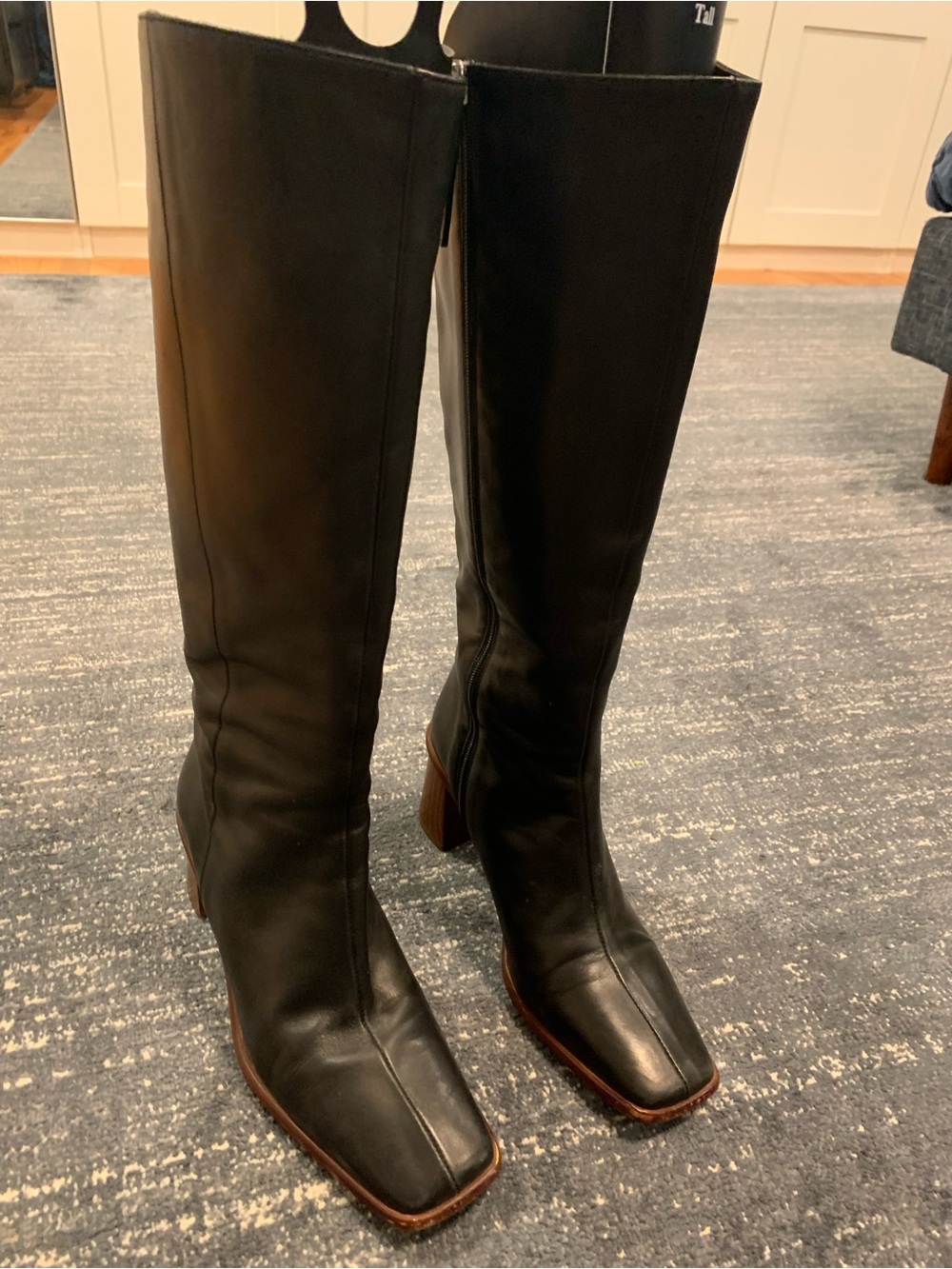 ALOHAS East Black Leather Boots, comfortable heels - Picture 12 of 12